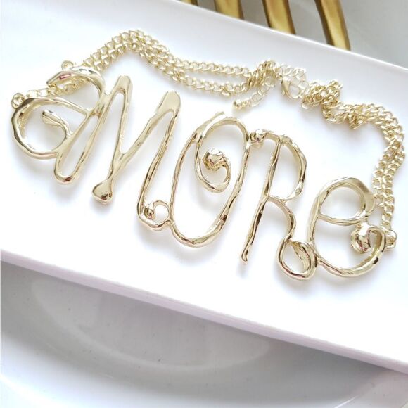 Zara “AMORE” Choker Necklace Hot Item! - Picture 5 of 16